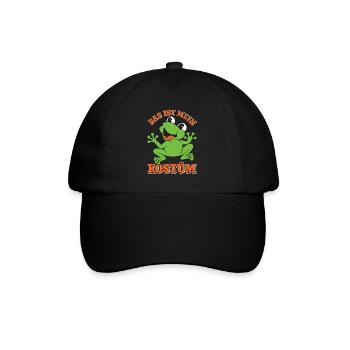 Karneval Party Frösche DAS IST MEIN FROSCHKOSTÜM - Baseballkappe - Schwarz/Schwarz - Vorne