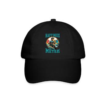 Kiteboarding Happiness Meter Water Sports Surfing - Baseballkappe - Schwarz/Schwarz - Vorne