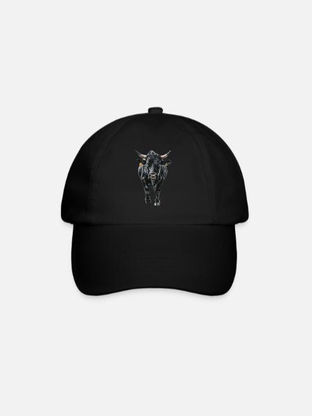 Kuh - Baseballkappe - Schwarz/Schwarz