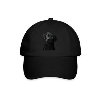 Schwarzer Labrador - Baseballkappe - Schwarz/Schwarz - Vorne