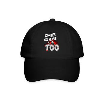 Zombie Apocalypse Humor Lustige Untote Zitate - Baseballkappe - Schwarz/Schwarz - Vorne