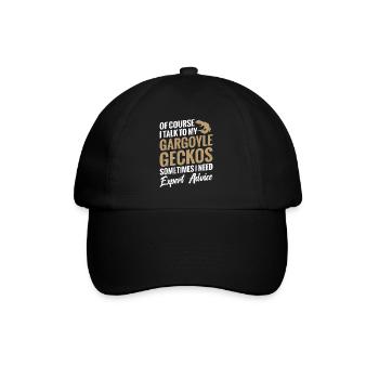 Natürlich Spreche Ich Manchmal Mit Meinem - Baseballkappe - Schwarz/Schwarz - Vorne