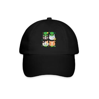 Cat Kitten St Patrick's Day - Baseball Cap - black/black - Front