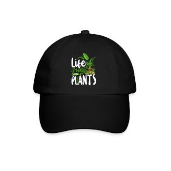 Plant Lover Gardening Life Is - Baseball Cap - black/black - Front