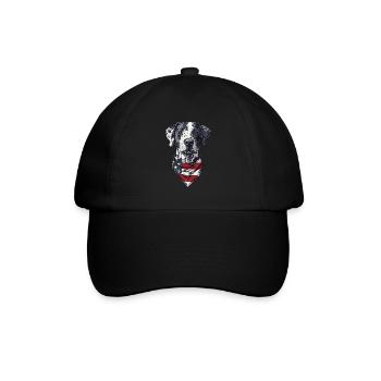 Dalmatiner - Baseballkappe - Schwarz/Schwarz - Vorne