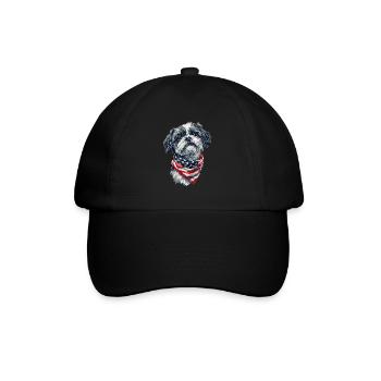 Shih Tzu - Baseballkappe - Schwarz/Schwarz - Vorne