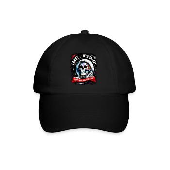 Love?.. Anti Valentines Day Astronaut Sugar Skull. - Baseball Cap - black/black - Front