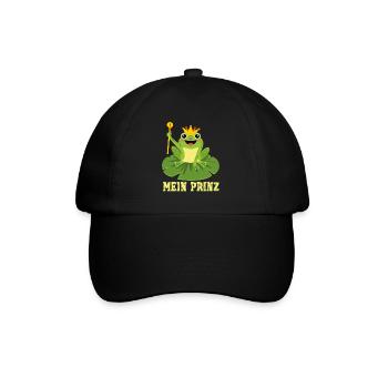 Karneval Kostüm Frosch MEIN PRINZ Lustiges - Baseballkappe - Schwarz/Schwarz - Vorne