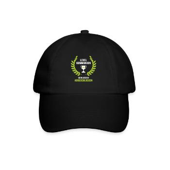 Kommunion Erhalten Glückwunsch Erstkommunion - Baseballkappe - Schwarz/Schwarz - Vorne