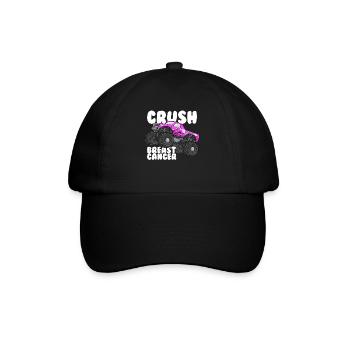 Crush Breast Cancer Brustkrebs-Bewusstsein - Baseballkappe - Schwarz/Schwarz - Vorne