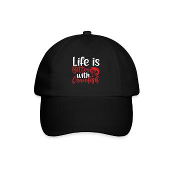 Crawfish Gifts - Baseballkappe - Schwarz/Schwarz - Vorne