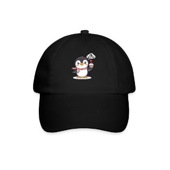 Penguin thinks of cupcakes sweet motif - Baseball Cap - black/black - Front