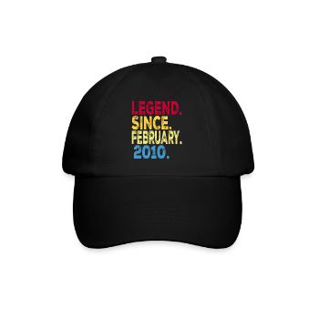Legend since February 2010 Design For children's , - Baseball Cap - black/black - Front