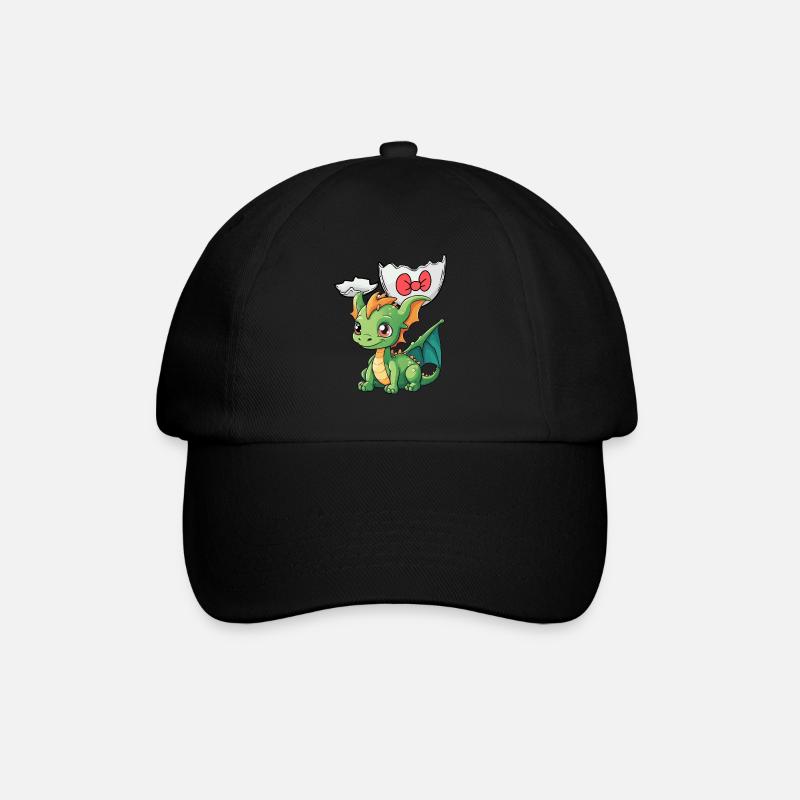 Baby Dragon Dragon Egg Eggshell Hatch Child - Baseball Cap - black/black