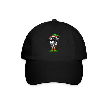 I'm The King Elf Shirt Matching Family Christmas - Baseball Cap - black/black - Front
