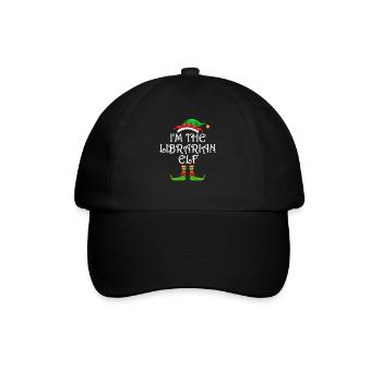 I'm The Librarian Elf Shirt Matching Family - Baseball Cap - black/black - Front