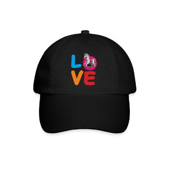 LOVE SCHAUKEL-PFERD - Baseballkappe - Schwarz/Schwarz - Vorne