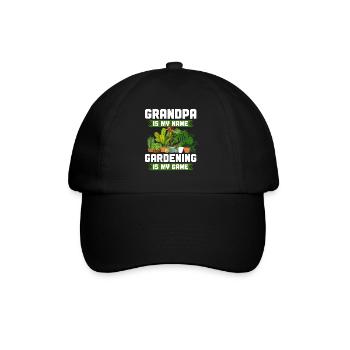 Amoureux des plantes Jardinage Papi - Casquette classique - noir/noir - Devant
