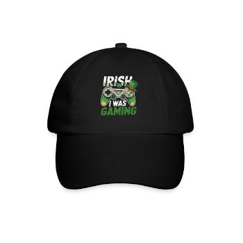 Irish I Was Gaming St Patrick's Day Gamer Men kids - Baseball Cap - black/black - Front