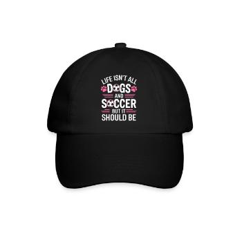 Soccer Disant Chiens Drôle Joueur de Football Cadeau - Casquette classique - noir/noir - Devant