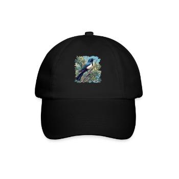 Elstern Elster - Baseballkappe - Schwarz/Schwarz - Vorne