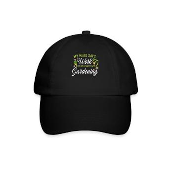 Plant Lover Gardening My Head Says - Baseball Cap - black/black - Front