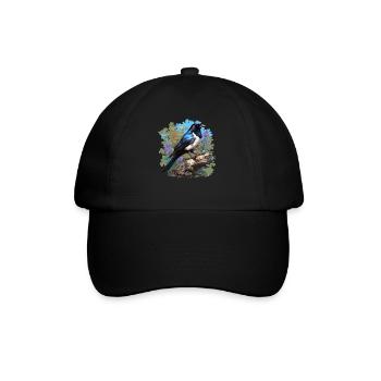Elstern Elster - Baseballkappe - Schwarz/Schwarz - Vorne