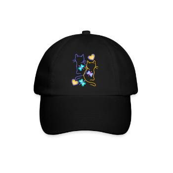 Chats, Chat, Printemps, Papillons, Enfants, Enfant - Casquette classique - noir/noir - Devant