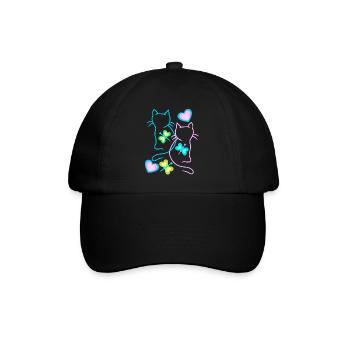 Chats Été Enfant Enfants Chaton Rétro Années 80 - Casquette classique - noir/noir - Devant