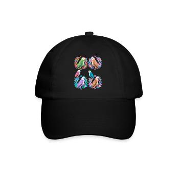 oiseau oiseaux perroquet perroquet couronne de laurier - Casquette classique - noir/noir - Devant