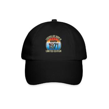 Les légendes sont nées en mars 1971 Édition limitée - Casquette classique - noir/noir - Devant