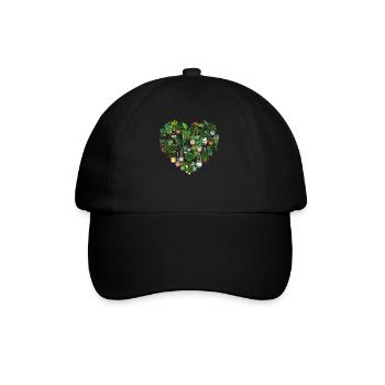 Plant Lover Gardening Heart - Baseball Cap - black/black - Front