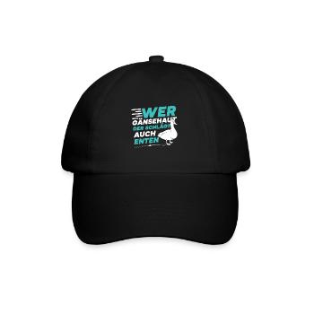Faschingskostüm WER GÄNSEHAUT DER SCHLÄGT ENTEN - Baseballkappe - Schwarz/Schwarz - Vorne