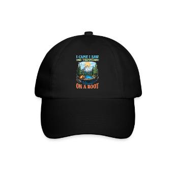 I Came I Saw I Tripped On A Root 16 - Baseballkappe - Schwarz/Schwarz - Vorne