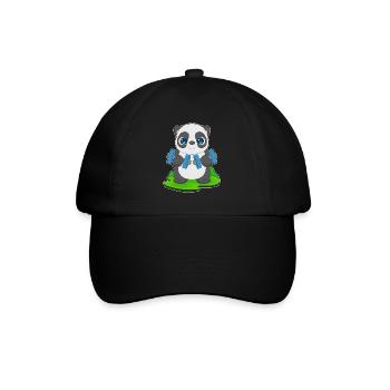 Panda Bodybuilder Dumbbell Bodybuilding - Baseball Cap - black/black - Front