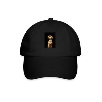 Meerkat Erdmännchen - Baseballkappe - Schwarz/Schwarz - Vorne