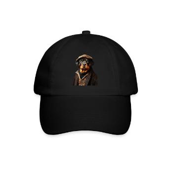 Rottweiler - Baseballkappe - Schwarz/Schwarz - Vorne