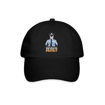 Airport Police Officer Aviation Careers Job - Baseball Cap - black/black - Front