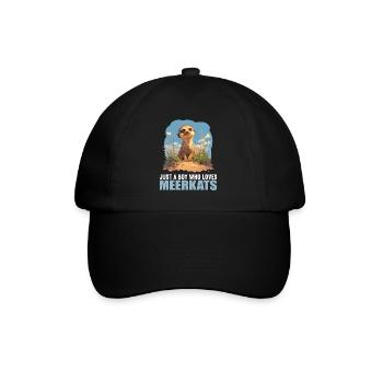 Meerkat Erdmännchen - Baseballkappe - Schwarz/Schwarz - Vorne