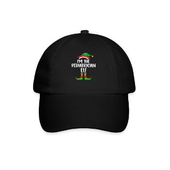 I'm The Pediatrician Elf Matching Family Christmas - Baseball Cap - black/black - Front