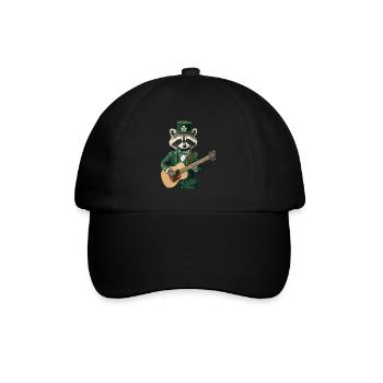 Waschbär - Baseballkappe - Schwarz/Schwarz - Vorne