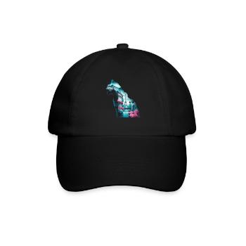 Silhouette Paysage Chat Paris - Casquette classique - noir/noir - Devant