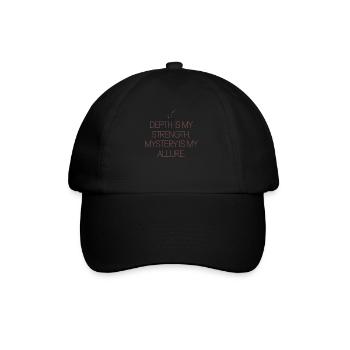 Scorpio Zodiac Sign: Depth is My Strength - Baseball Cap - black/black - Front