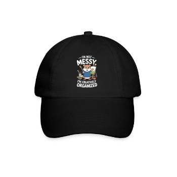 Je ne suis pas chaotique, artiste, peintre, créatif - Casquette classique - noir/noir - Devant