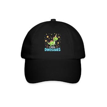 Dinosaur Party Decorations - Baseball Cap - black/black - Front