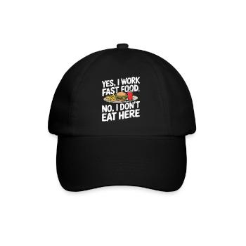 Drive Thru Operator Job Profession Fast Food - Baseball Cap - black/black - Front