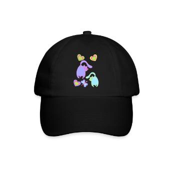 Retro Cats Cat 80s 90s Vintage Kitten Child - Baseball Cap - black/black - Front