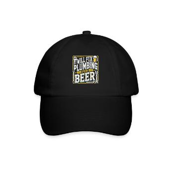 Repariert Klempnerarbeiten für Bier - Baseballkappe - Schwarz/Schwarz - Vorne