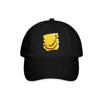Banane - Baseballkappe - Schwarz/Schwarz - Vorne