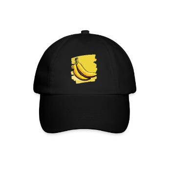 Banane - Baseballkappe - Schwarz/Schwarz - Vorne